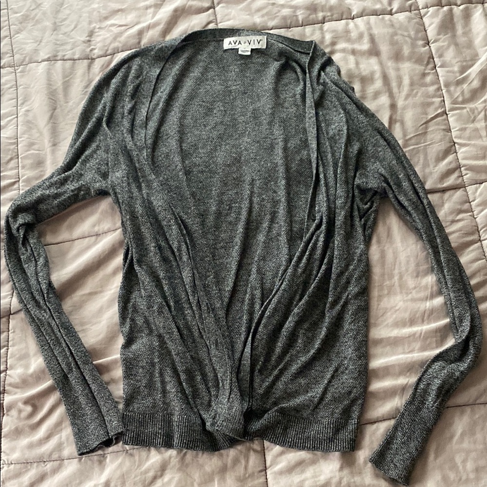 Ava & Viv Women's Charcoal Cardigan